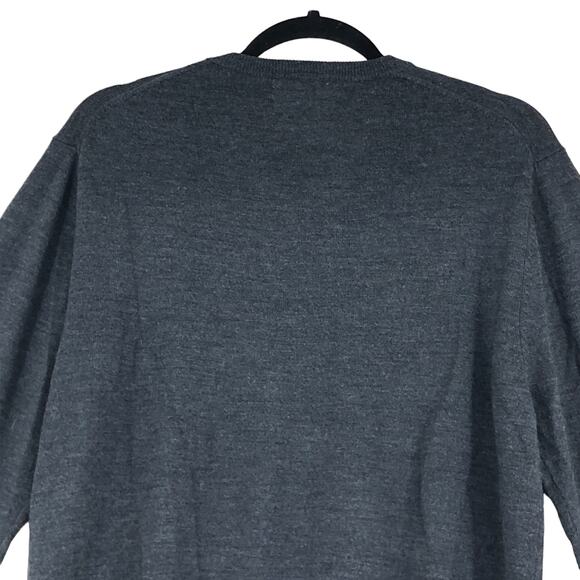Bonobos Mens Size L V Neck Sweater Jumper Extra Fine Merino Wool Gray Grey - Picture 9 of 15